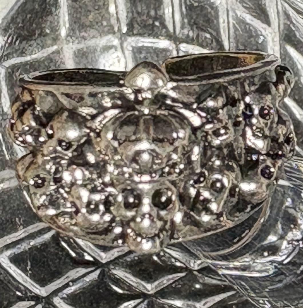 (Second-hand) Skull Head Pattern Silver Ring - 5