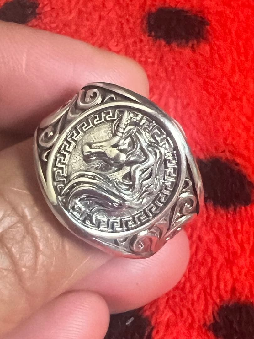 (Second-hand) 925 Silver Greek Mythology Design Ring: 925 silver Greek mythology design ring
