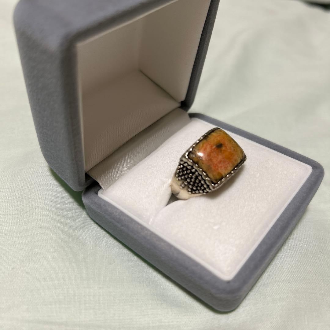 (Second-hand) Silver Natural Gemstone Statement Ring - 2