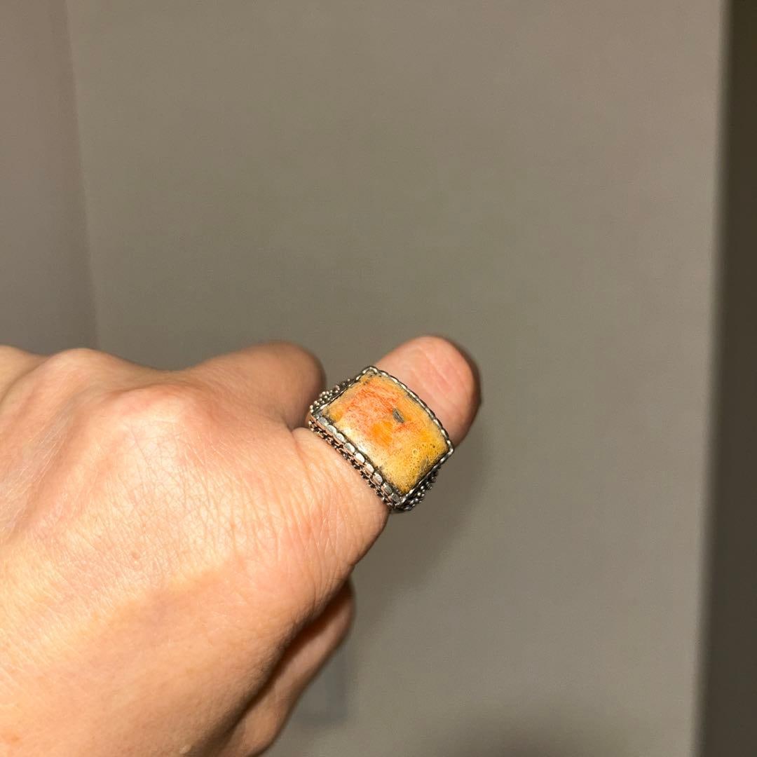 (Second-hand) Silver Natural Gemstone Statement Ring - 5