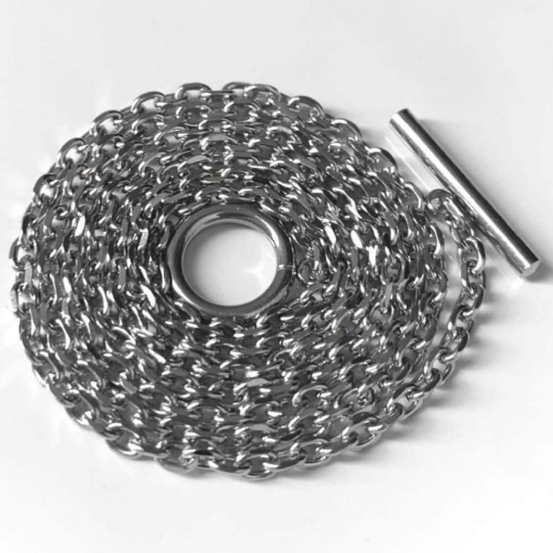 (Second-hand) Fireplace Mantel Necklace, Square Link Necklace, 3mm, Silver: Fireplace Mantel Necklace More stylish than a simple chain necklace, it can be worn in multiple ways to match your outfit and mood. This shawl is compact in size and complements the necklace, so it do