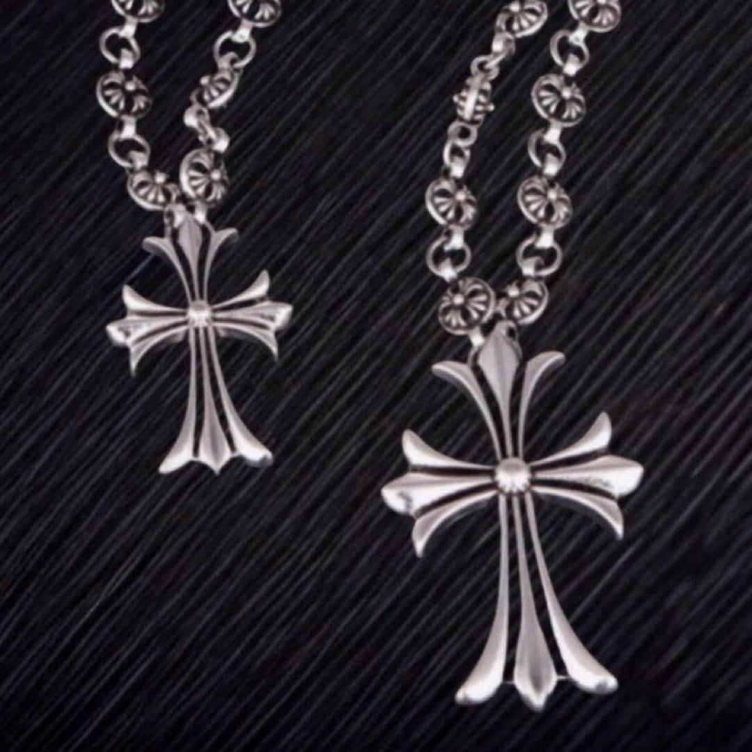 (Second-hand) Vintage silver two-piece set cross necklace (1 of 8)