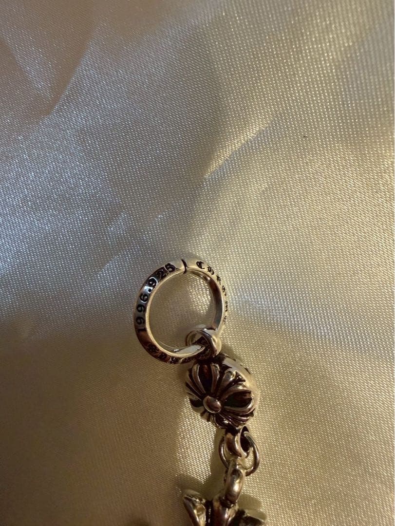 (Second-hand) Silver cross pattern necklace, with silver chain - 14