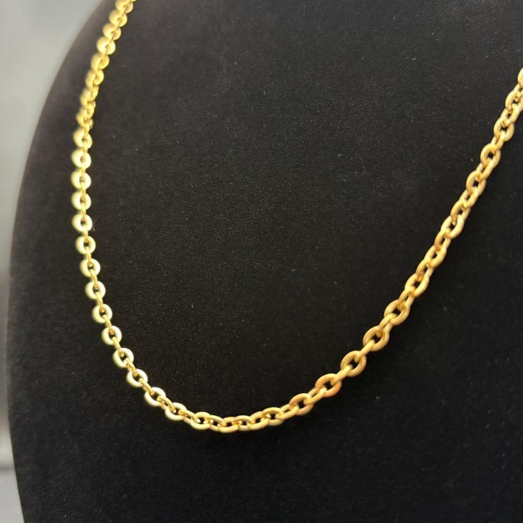 (Second-hand) Simple 18K gold-plated necklace, 60cm, Kihei style (1 of 5)
