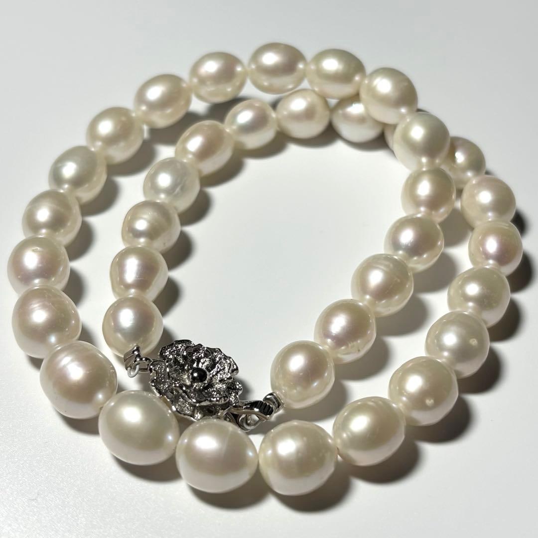 (Second-hand) Natural pearl necklace, large size, 10.2 millimeters (1 of 11)