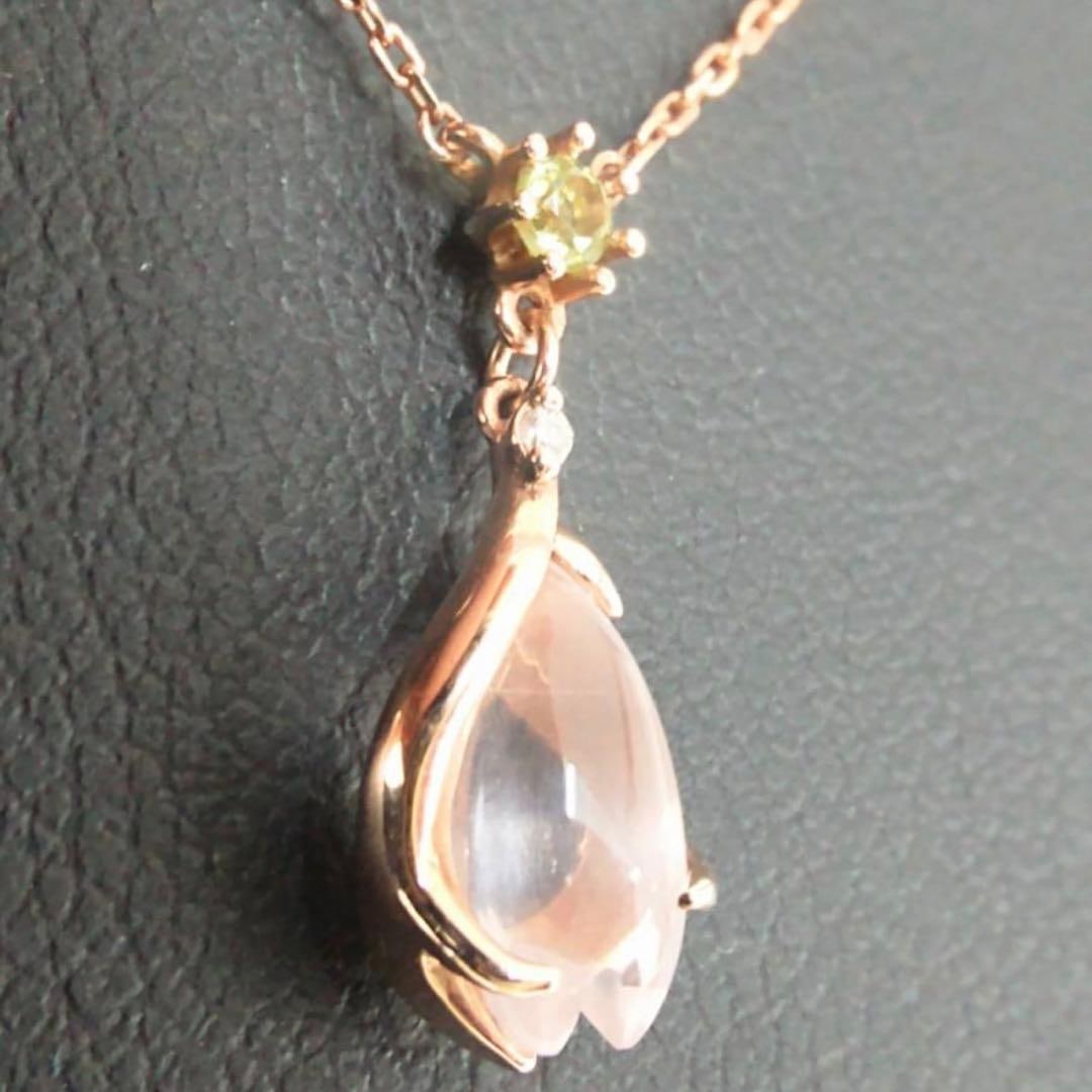 (Second-hand) Star-shaped Jewelry K10 Cherry Blossom Necklace: Star-shaped jewelry cherry blossom necklace. Necklace only for sale. Carat weight: 0.03 carats Chain length: Approximately 40 centimeters Pendant size: Approximately 1.5 cm in height x 0.6 cm in width