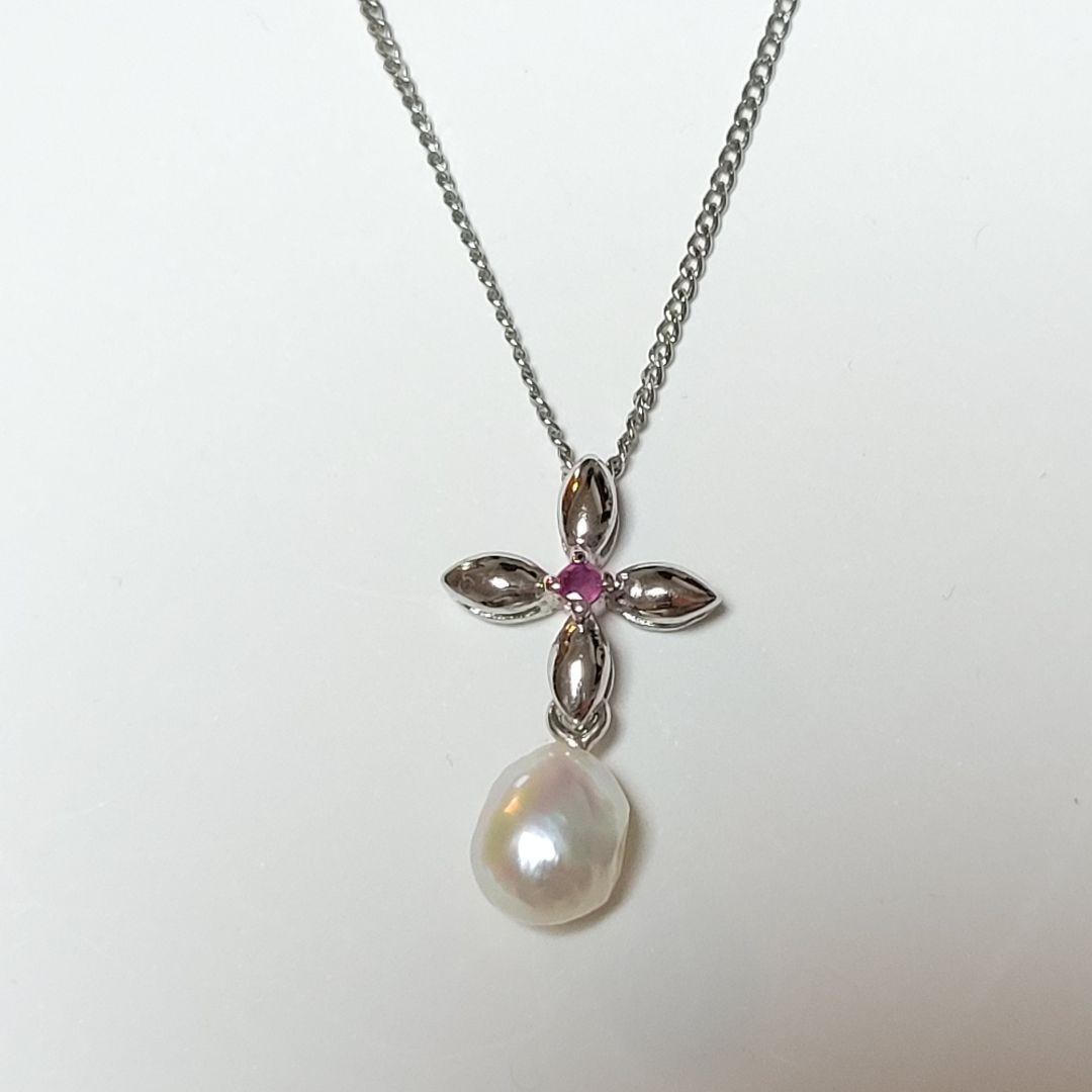 (Second-hand) Natural Ruby Pearl Necklace - 5