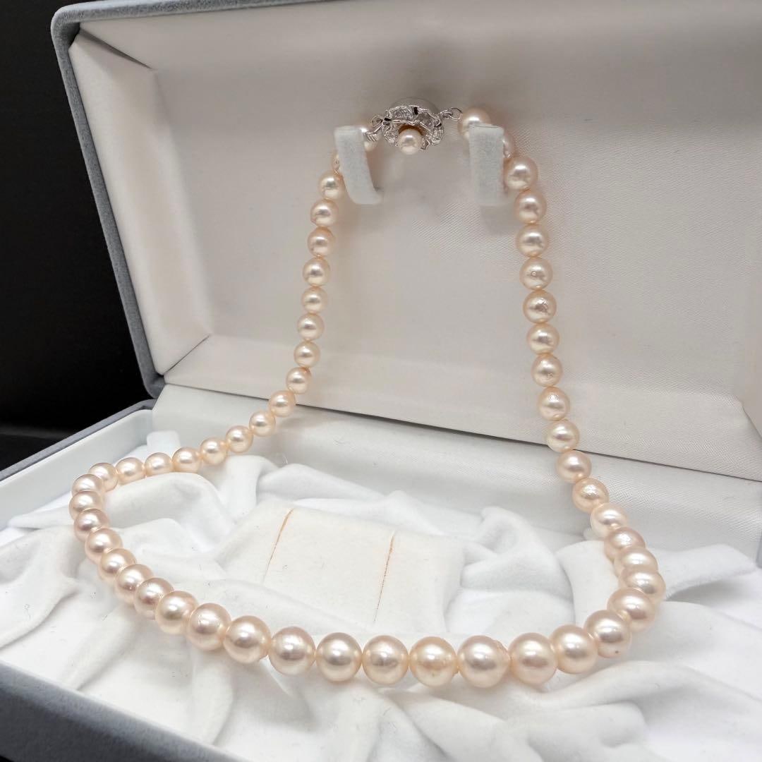 (Second-hand) Genuine Akoya Pearl Necklace, 7.0-7.5mm, large pearls (1 of 11)