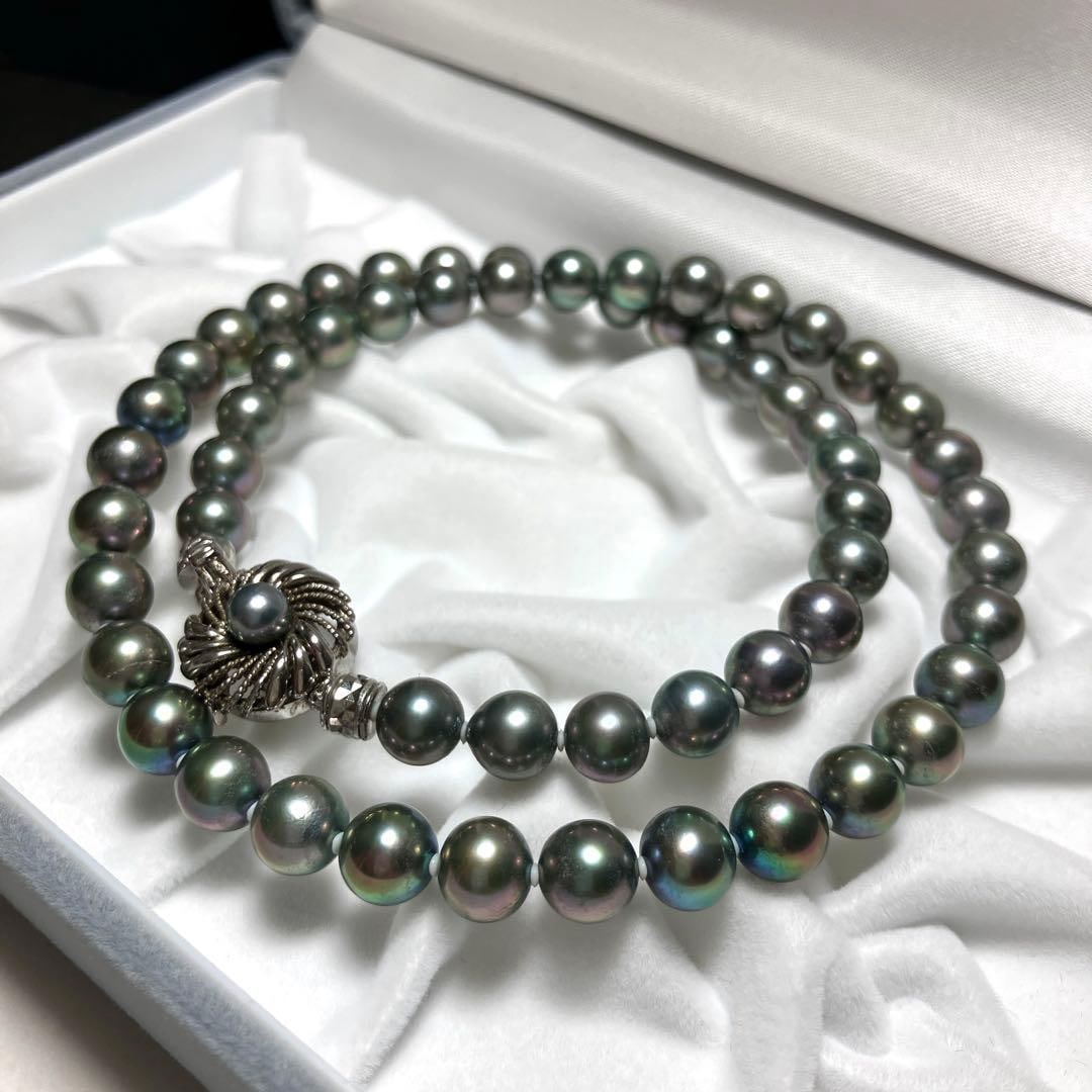 (Second-hand) Akoya Pearl 7-7.5mm Pearl Necklace: Akoya pearl necklace, approximately 47 centimeters in total length Pearl size approximately 7.0-7.5 millimeters Silver mark on the clasp Total weight: approximately 36 grams