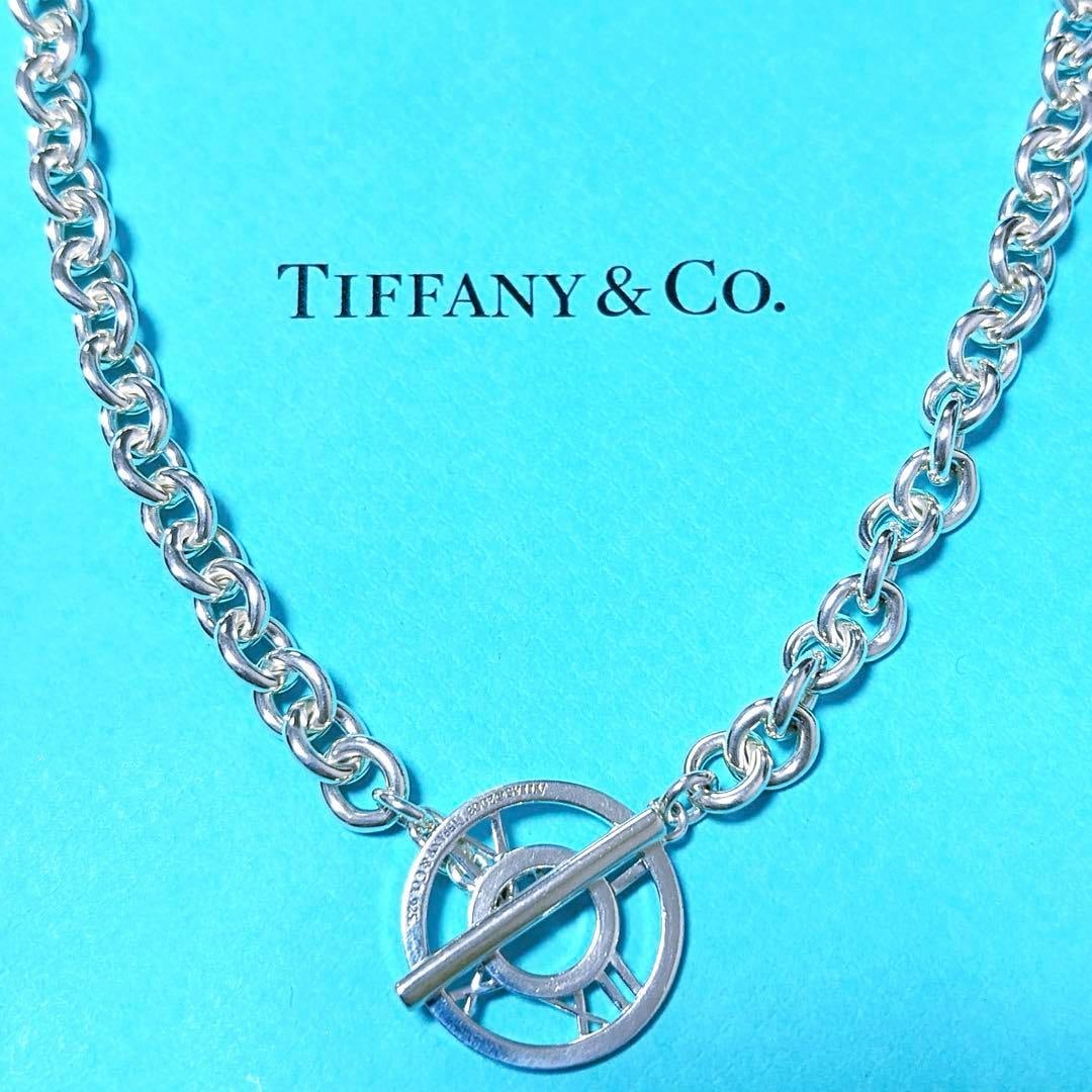 (Second-hand) Tiffany Atlas Series S925 Necklace: Product Name: Atlas Necklace Size: Total length 44.4 cm, Atlas circle diameter 23.2 mm Material: S925