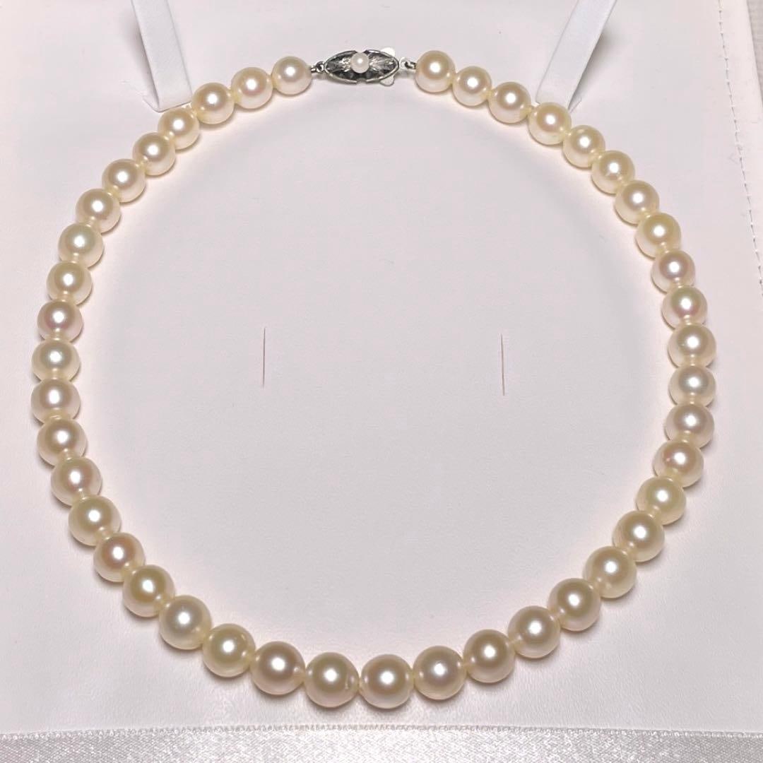 (Second-hand) Akoya Pearl Necklace: Akoya Pearl Necklace, Bead Diameter: approximately 7.0-7.8 millimeters Wearing Length: approximately 36.2 centimeters