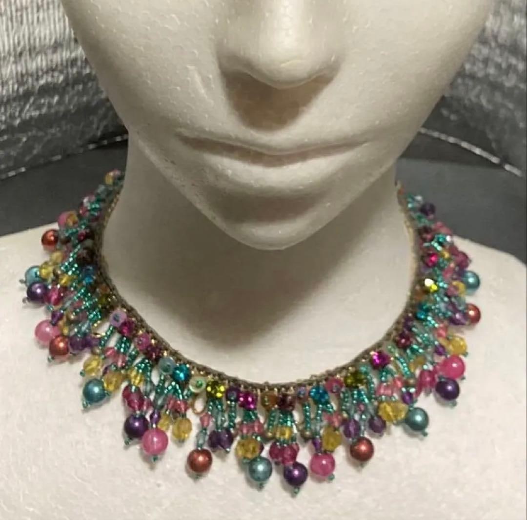 (Second-hand) Necklace/Strand Beaded Necklace: Necklace/ bead chain, total length 34.5 centimeters