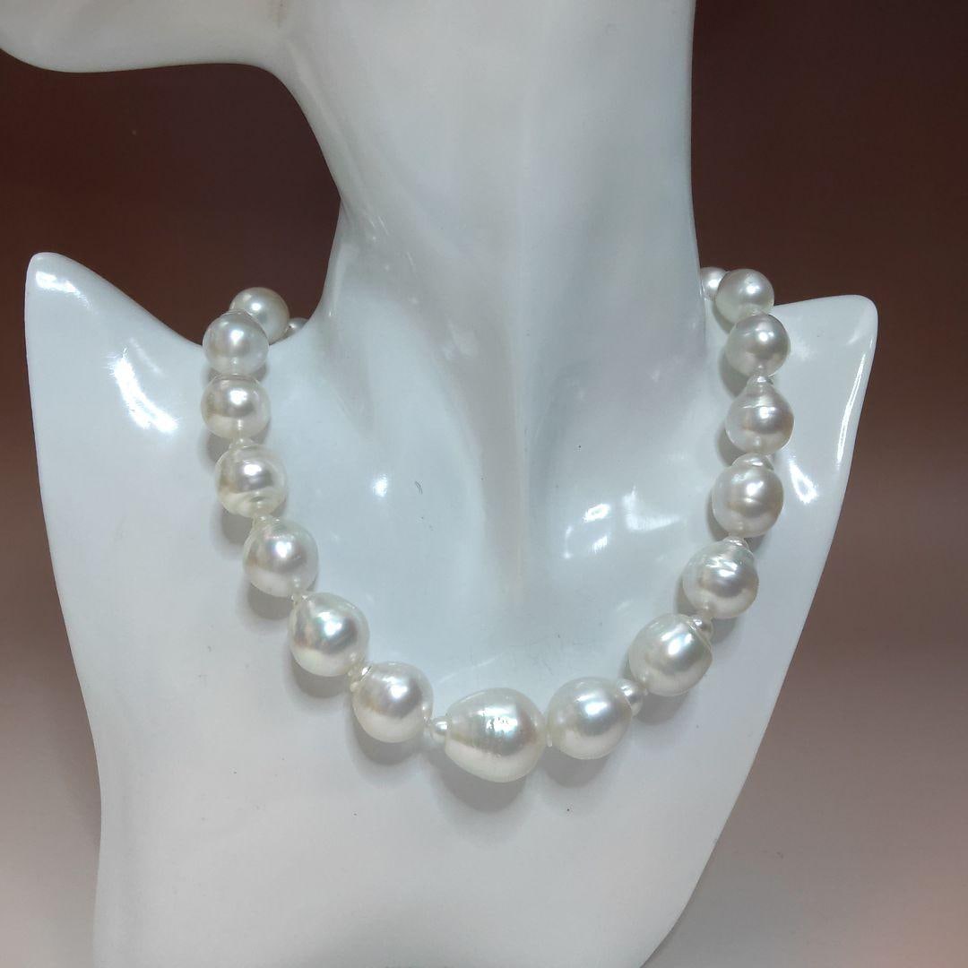 (Second-hand) Baroque pearl necklace: Baroque pearl necklace, 17.9mm-12mm
