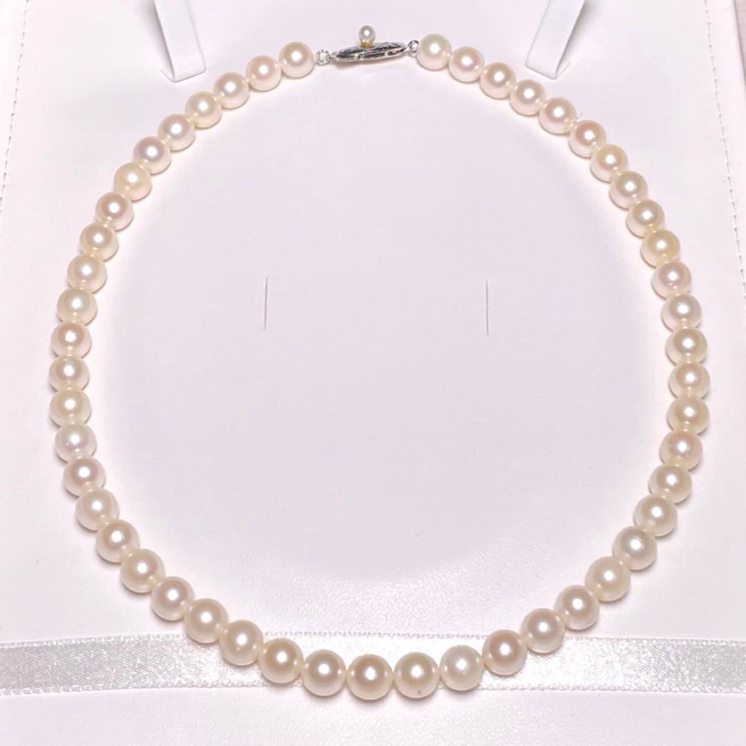 (Second-hand) White Akoya Pearl Necklace: White Akoya Pearl Necklace Pearl diameter: approximately 6.9-7.1 millimeters Wearing length: approximately 38.2 centimeters