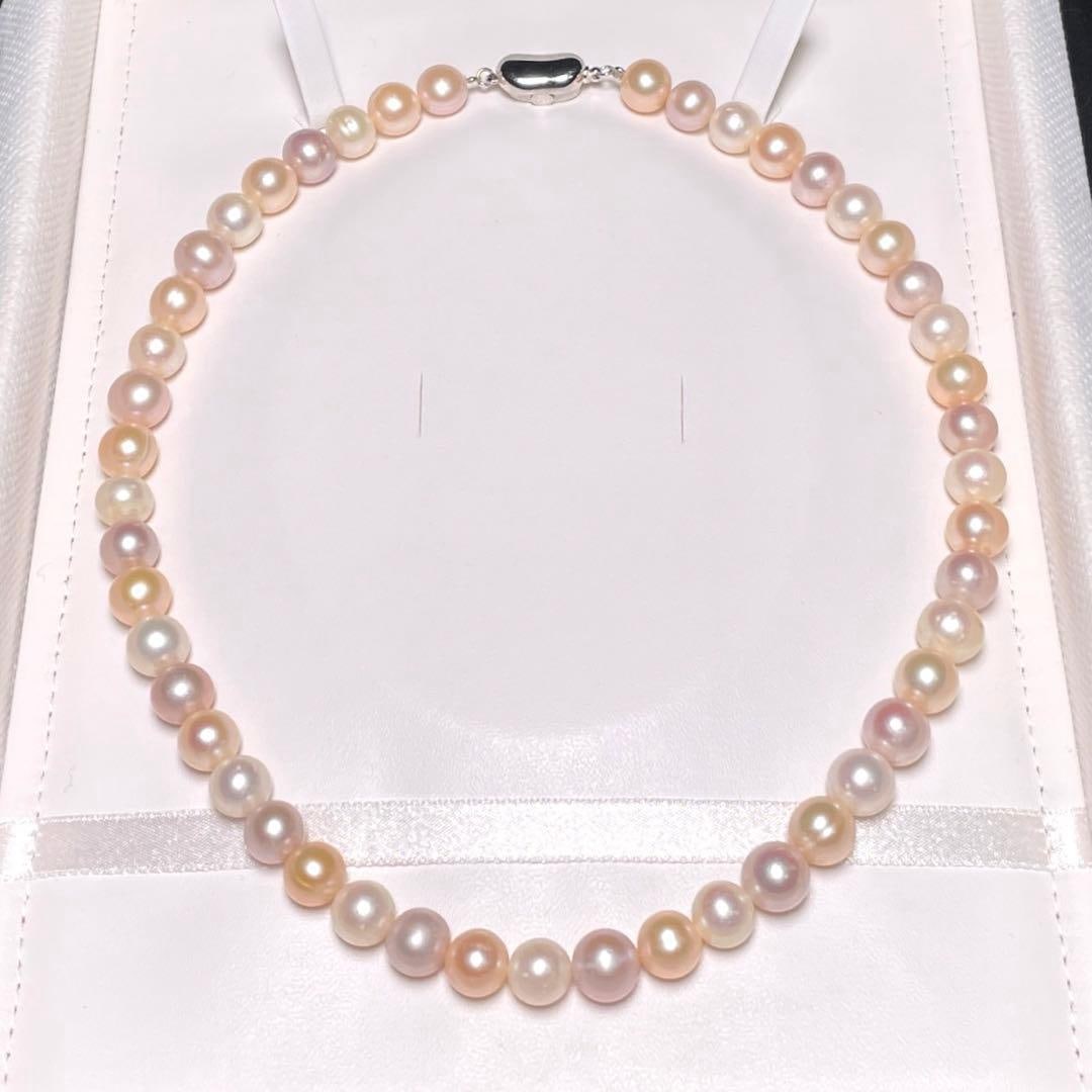 (Second-hand) Multicolored Semi-Round Natural Pearl Necklace (1 of 6)