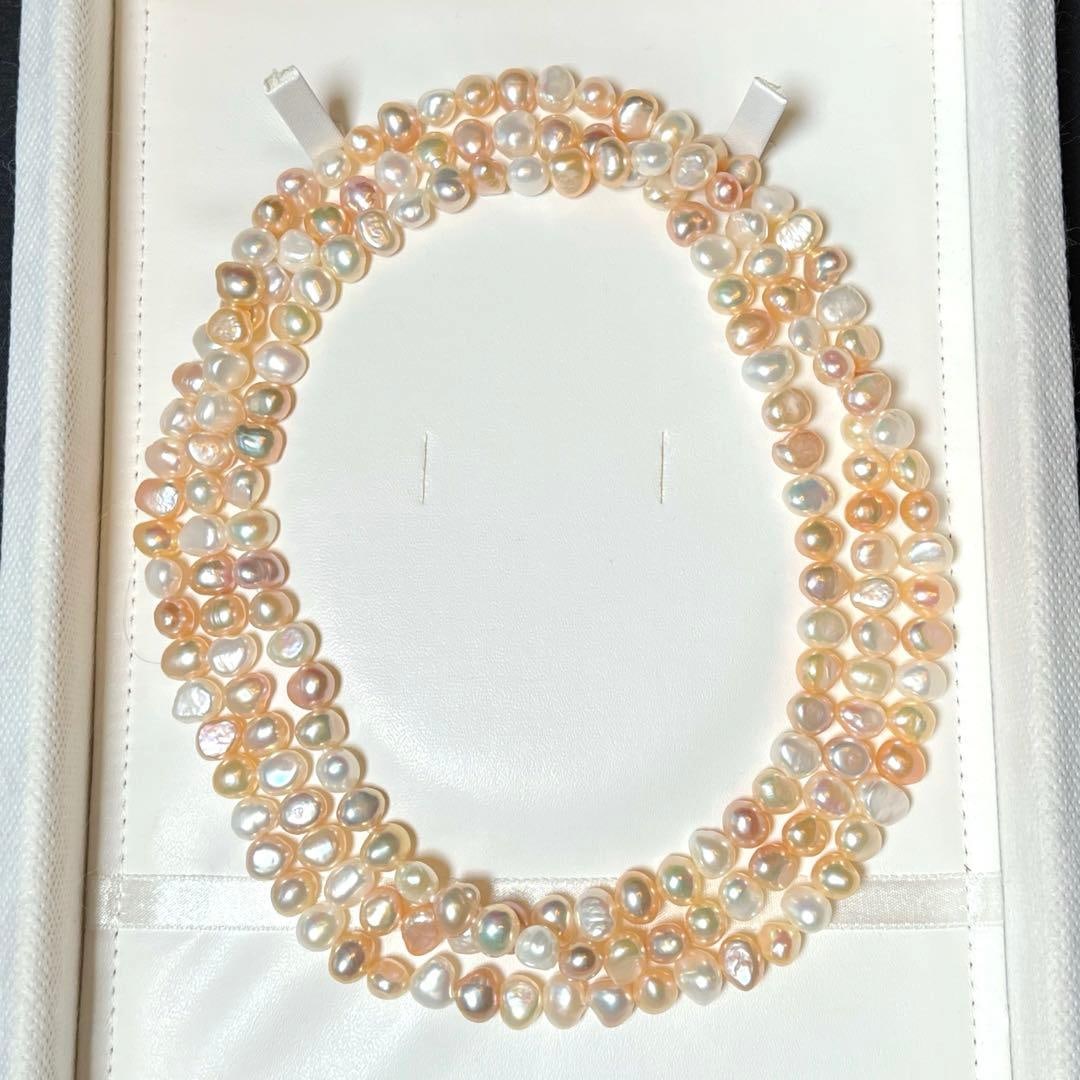 (Second-hand) Multi-colored pearl necklace (1 of 5)