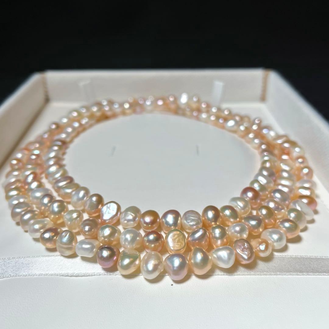 (Second-hand) Multi-colored pearl necklace - 5