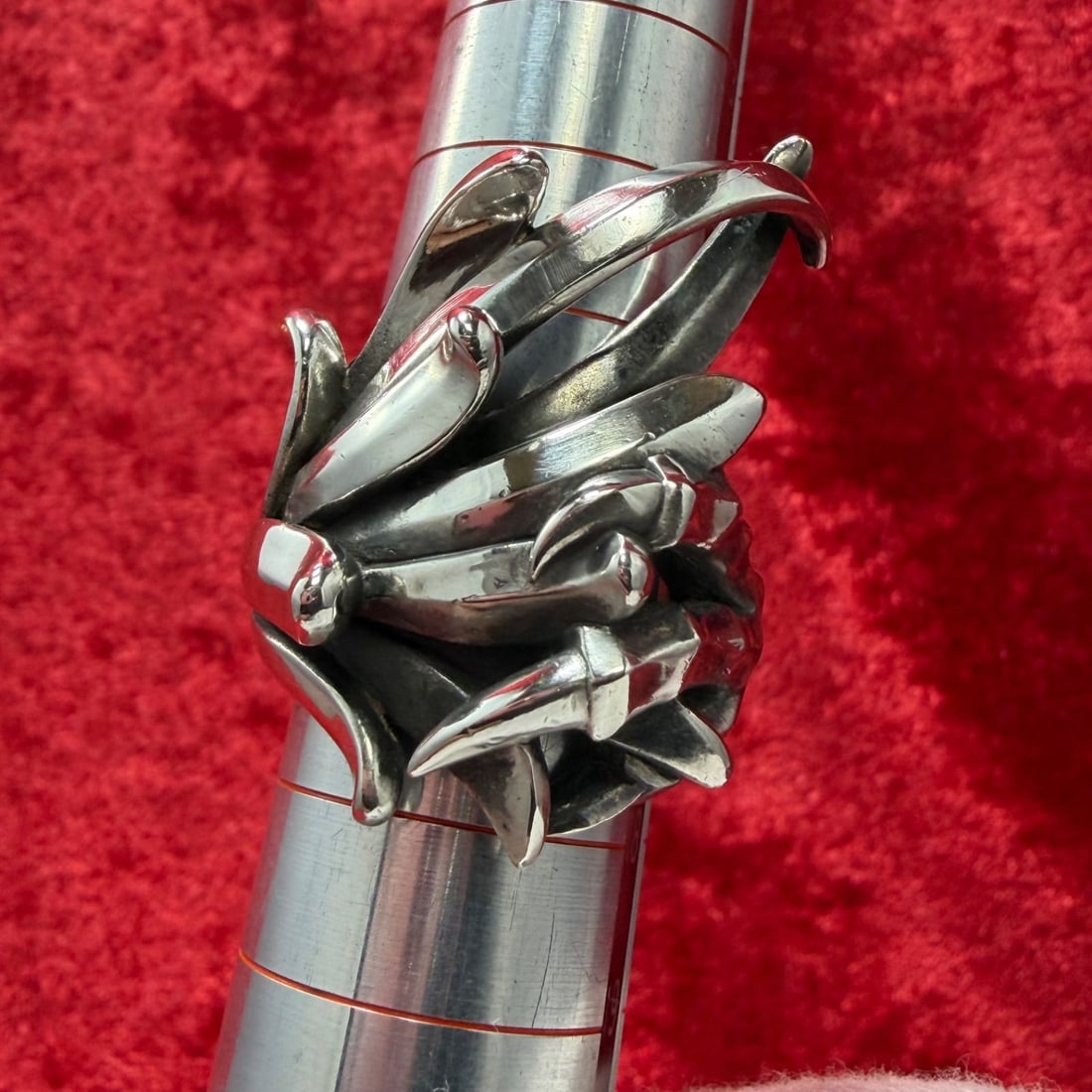 (Second-hand) 925 Silver Ring: Material: 925 silver Ring size: approximately 17 Weight: approximately 28.2 grams