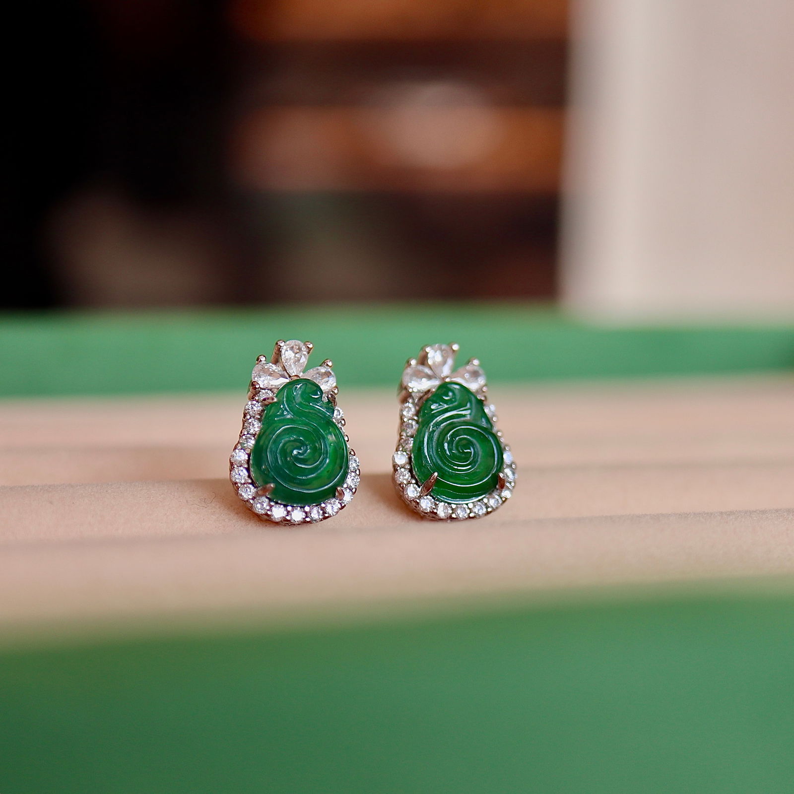 Silver Jadeite Earrings (1 of 7)