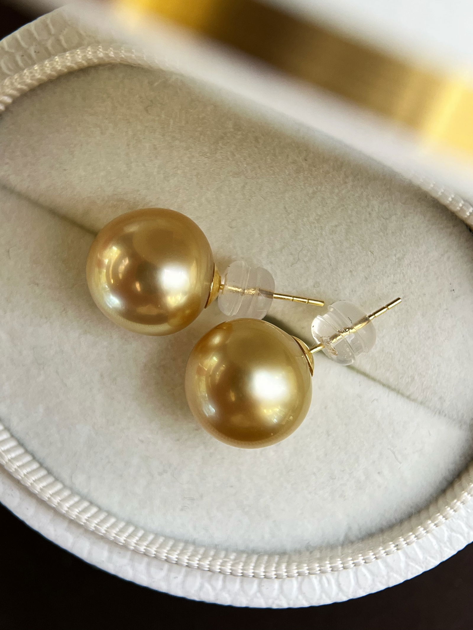 Gold Bead Earrings - 2