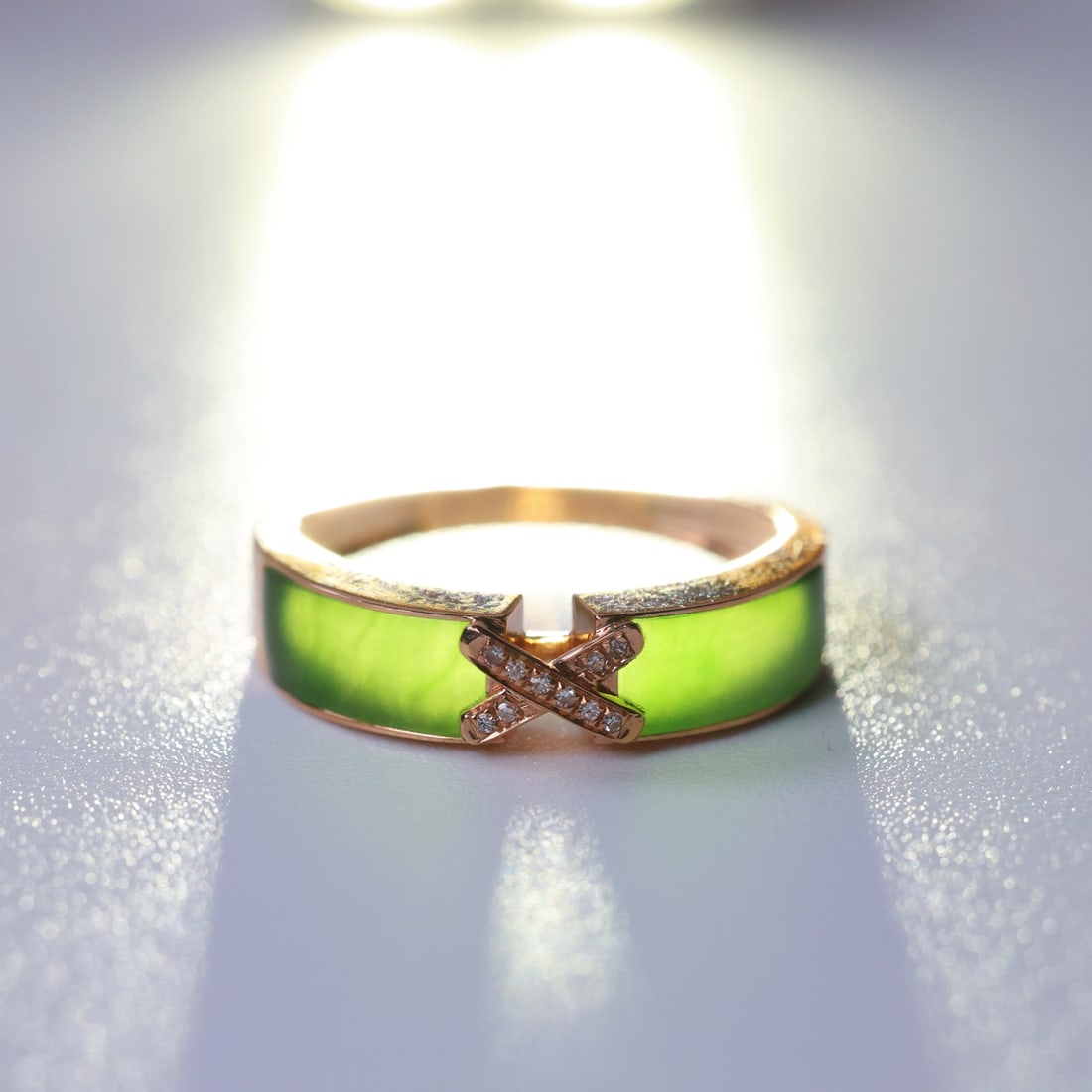 18K Gold Jadeite Ring - 6