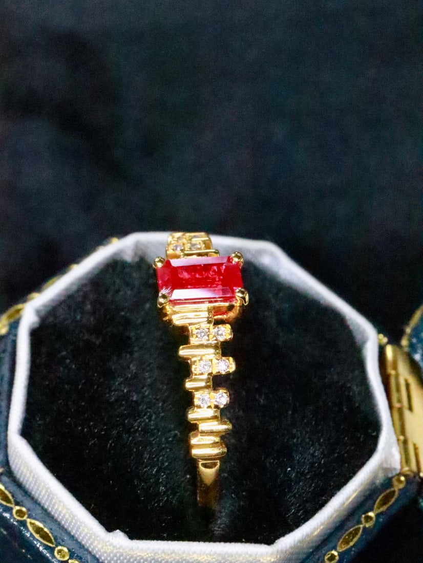 18K Gold Ruby Ring - 2