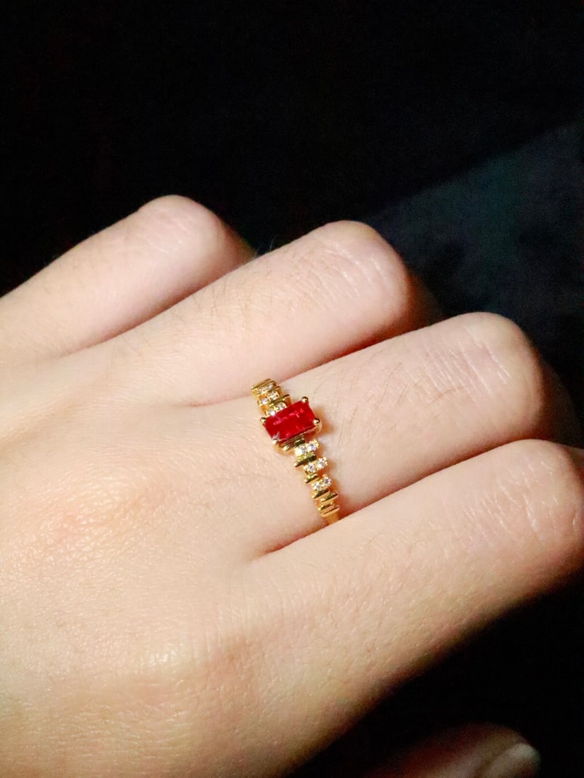 18K Gold Ruby Ring - 5