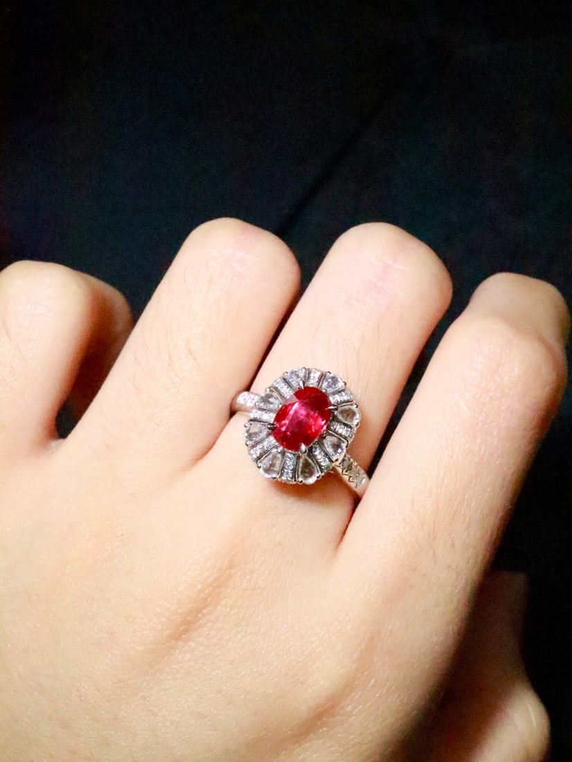 PT950 Platinum Ruby Ring - 6