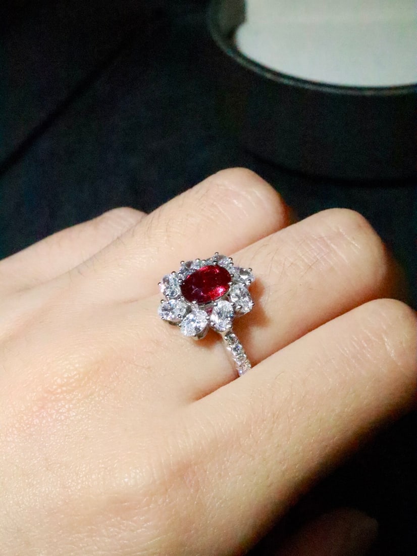 PT950 Platinum Ruby Ring - 5
