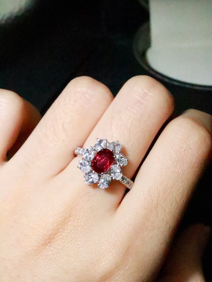 PT950 Platinum Ruby Ring - 6