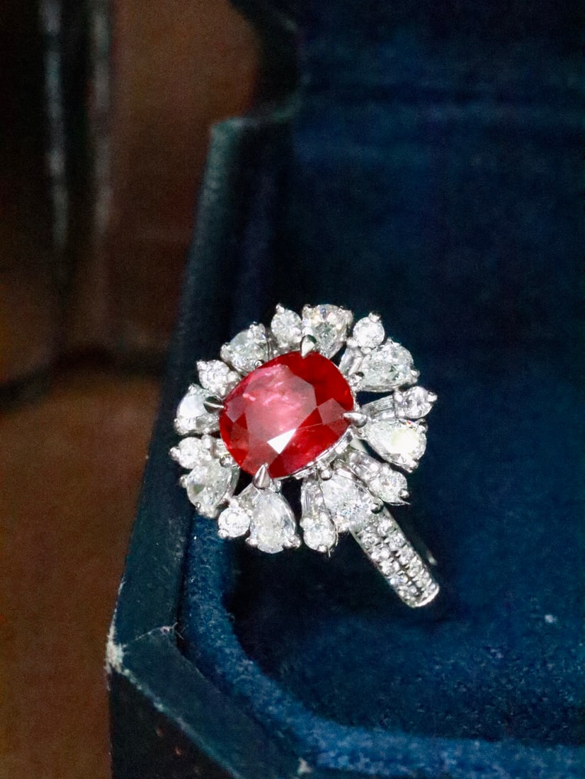 PT950 Platinum Ruby Ring - 3