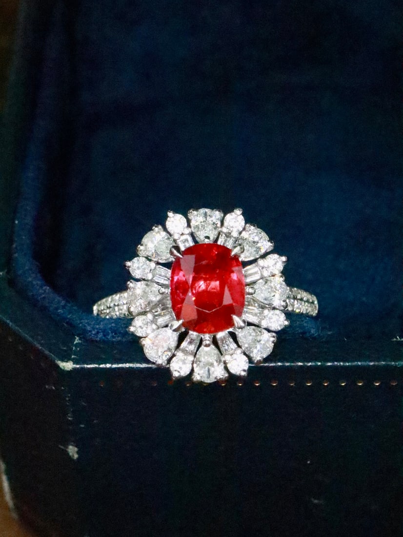 PT950 Platinum Ruby Ring - 4