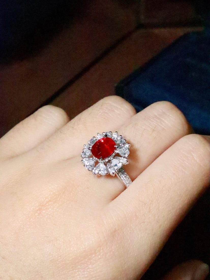 PT950 Platinum Ruby Ring - 6