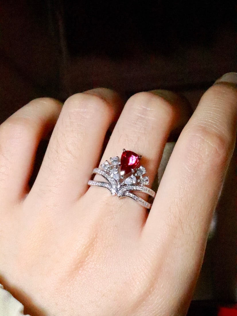 Platinum Ruby Ring - 5