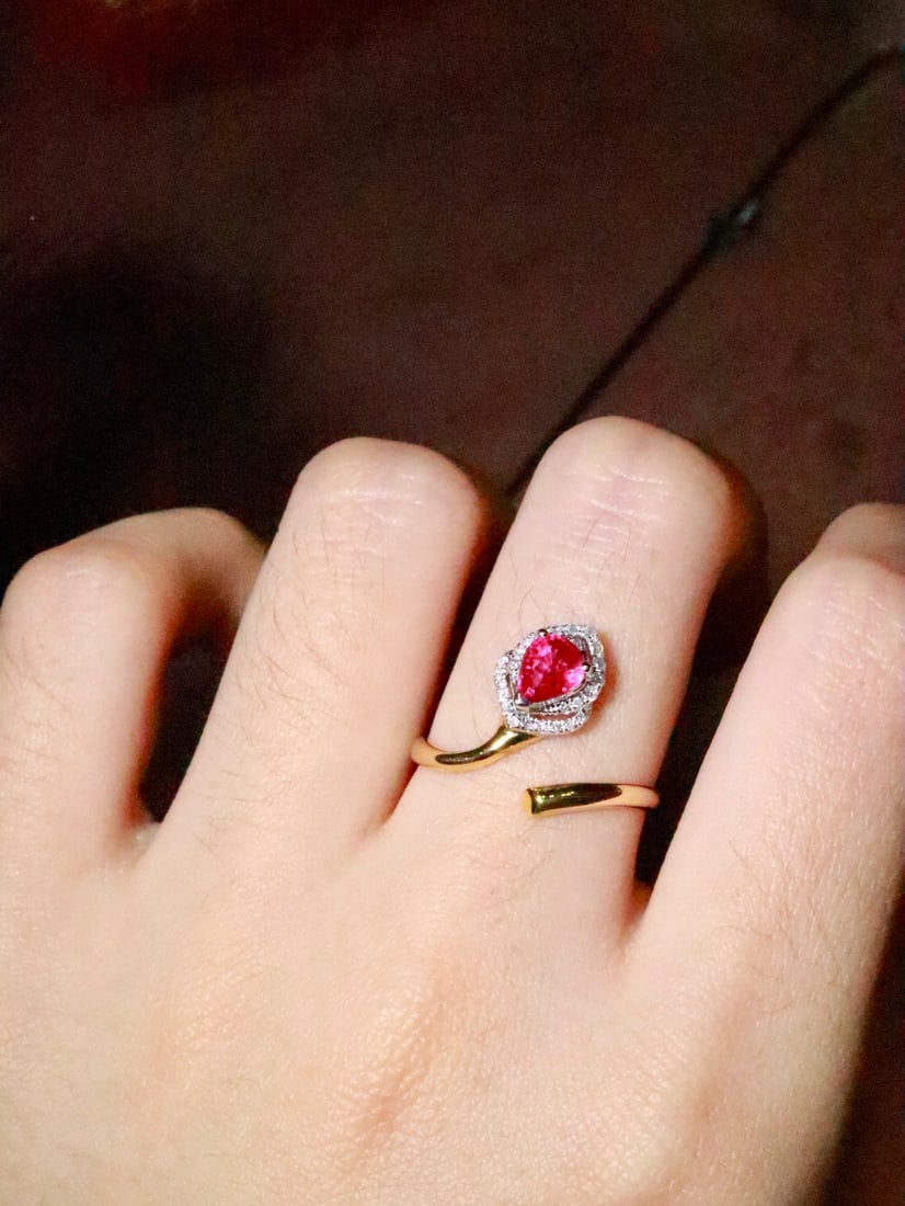18K Gold Ruby Ring - 6