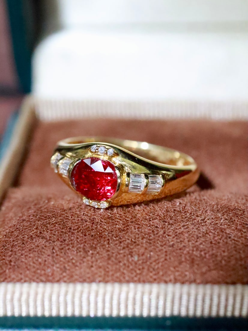 18K Gold Ruby Ring - 2
