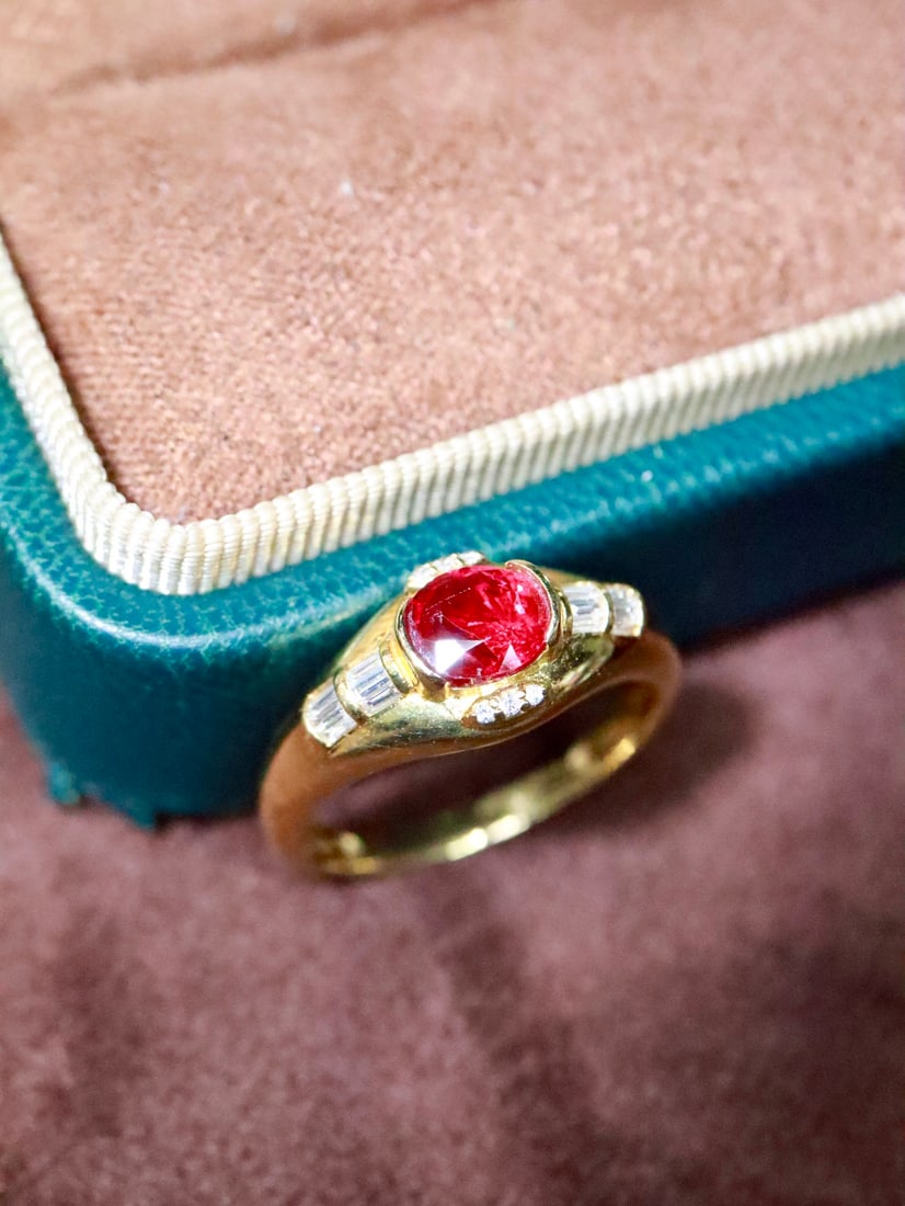 18K Gold Ruby Ring - 4