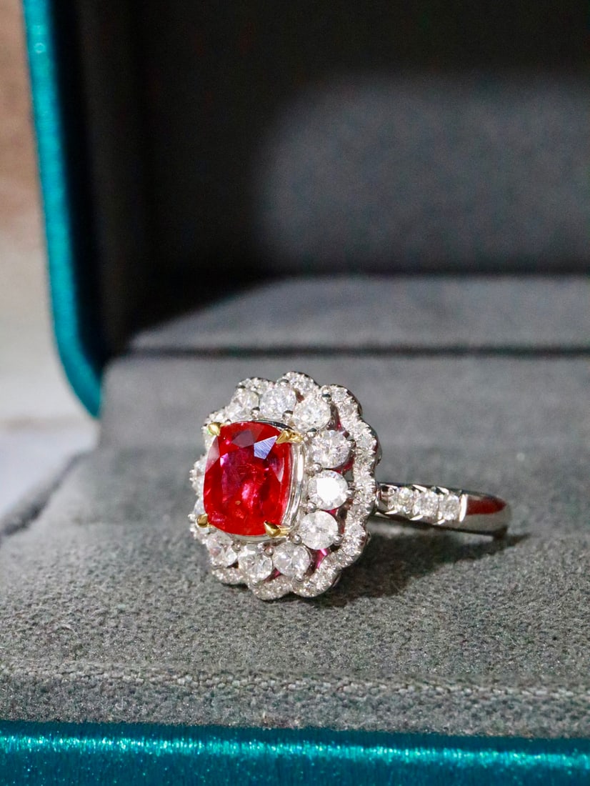 PT950 Platinum Ruby Ring - 2