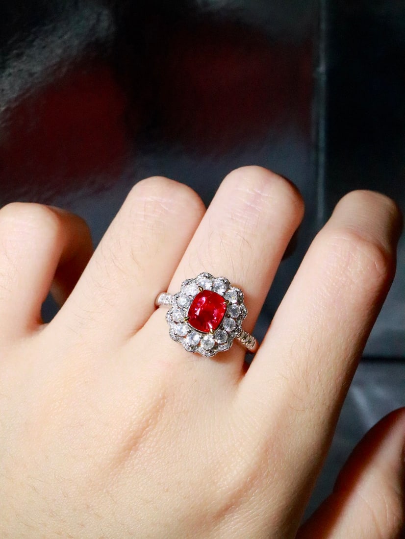 PT950 Platinum Ruby Ring - 6