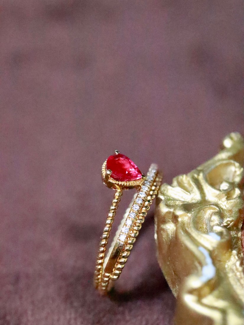 18K Gold Ruby Ring - 3