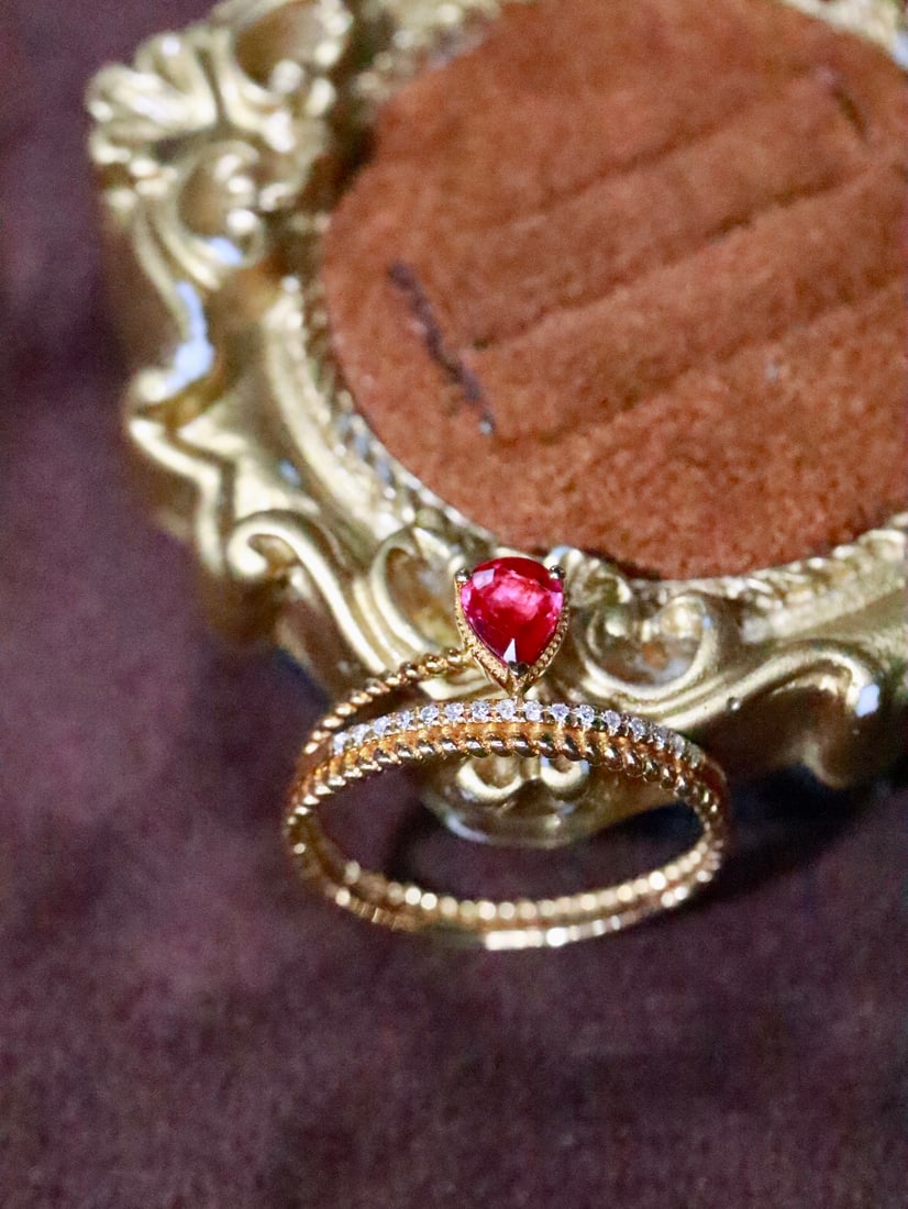 18K Gold Ruby Ring - 4