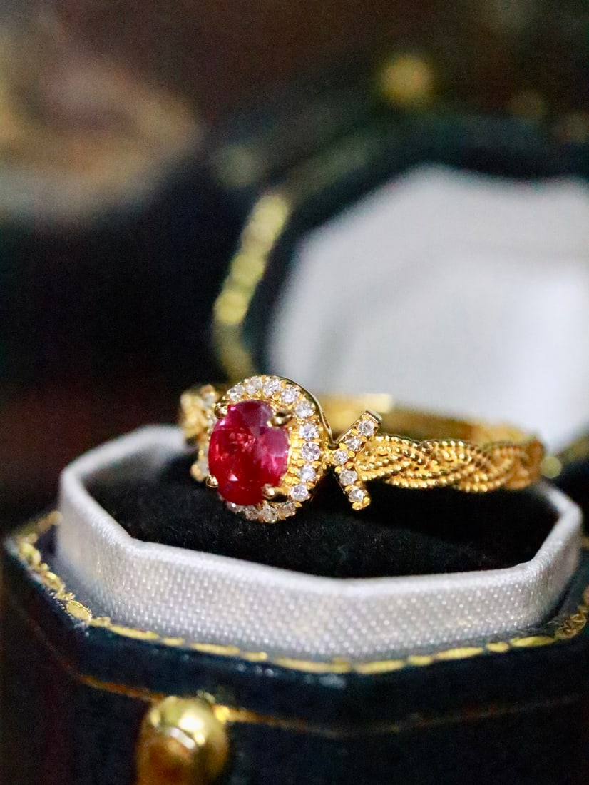18K Gold Ruby Ring - 2