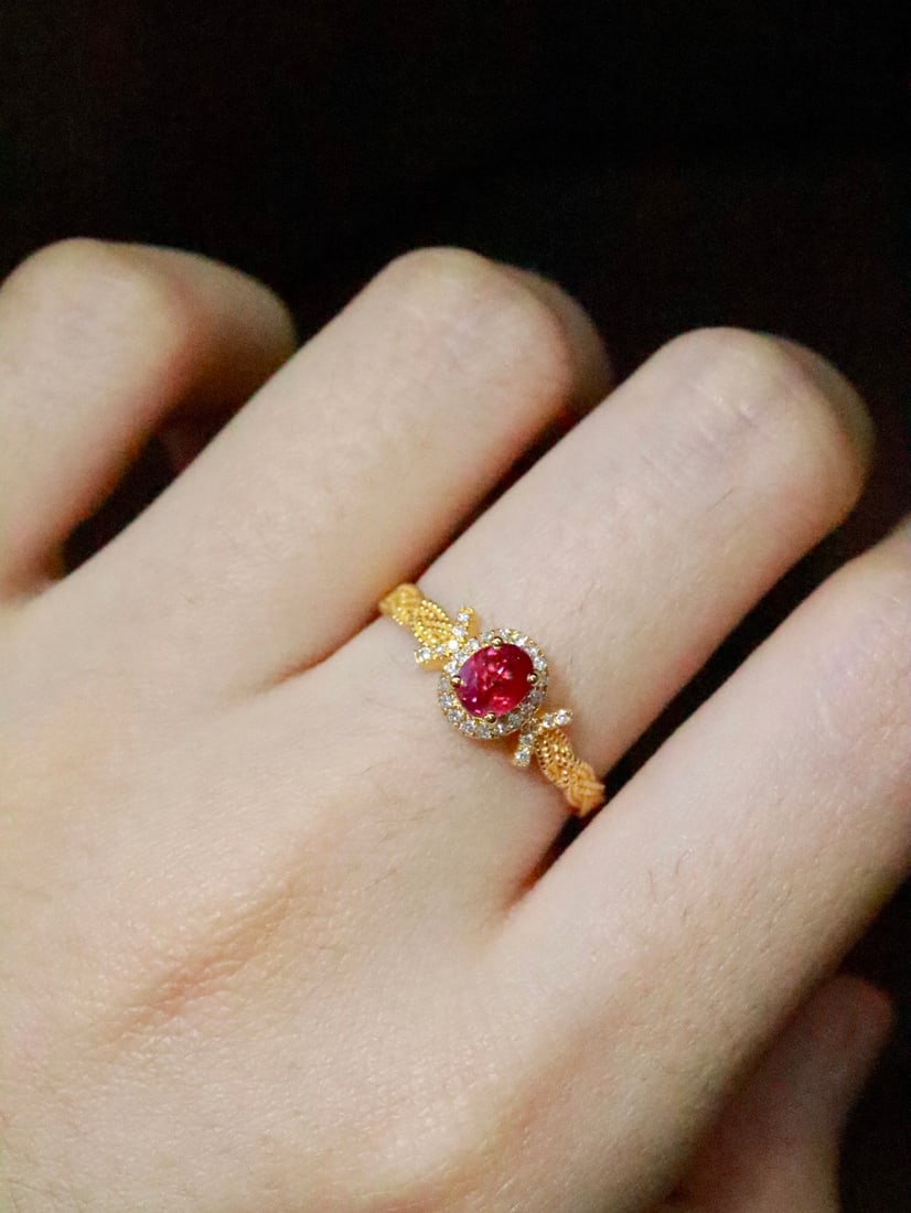 18K Gold Ruby Ring - 5
