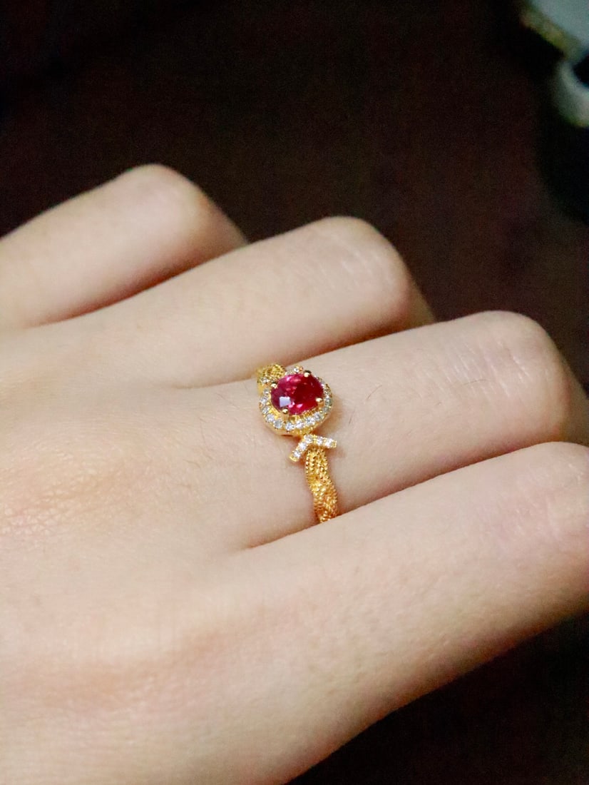 18K Gold Ruby Ring - 6