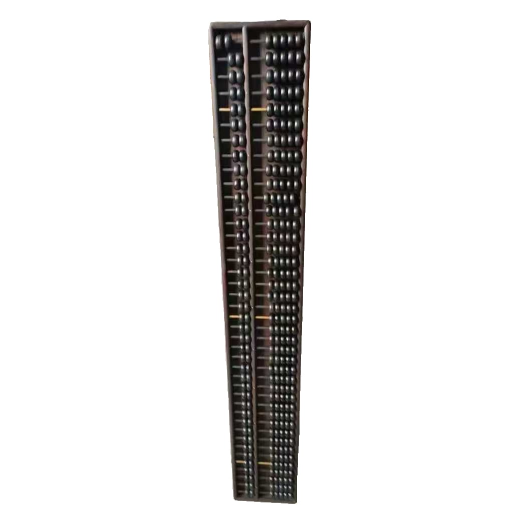 During the Republic of China period, there were 41 long abacuses made of old rosewood.: During the Republic of China era, there is a 41-bead long abacus made of old mahogany, with a rich patina, well-preserved, exquisite and beautiful, measuring 118cm in length, 18cm in width, and 3cm