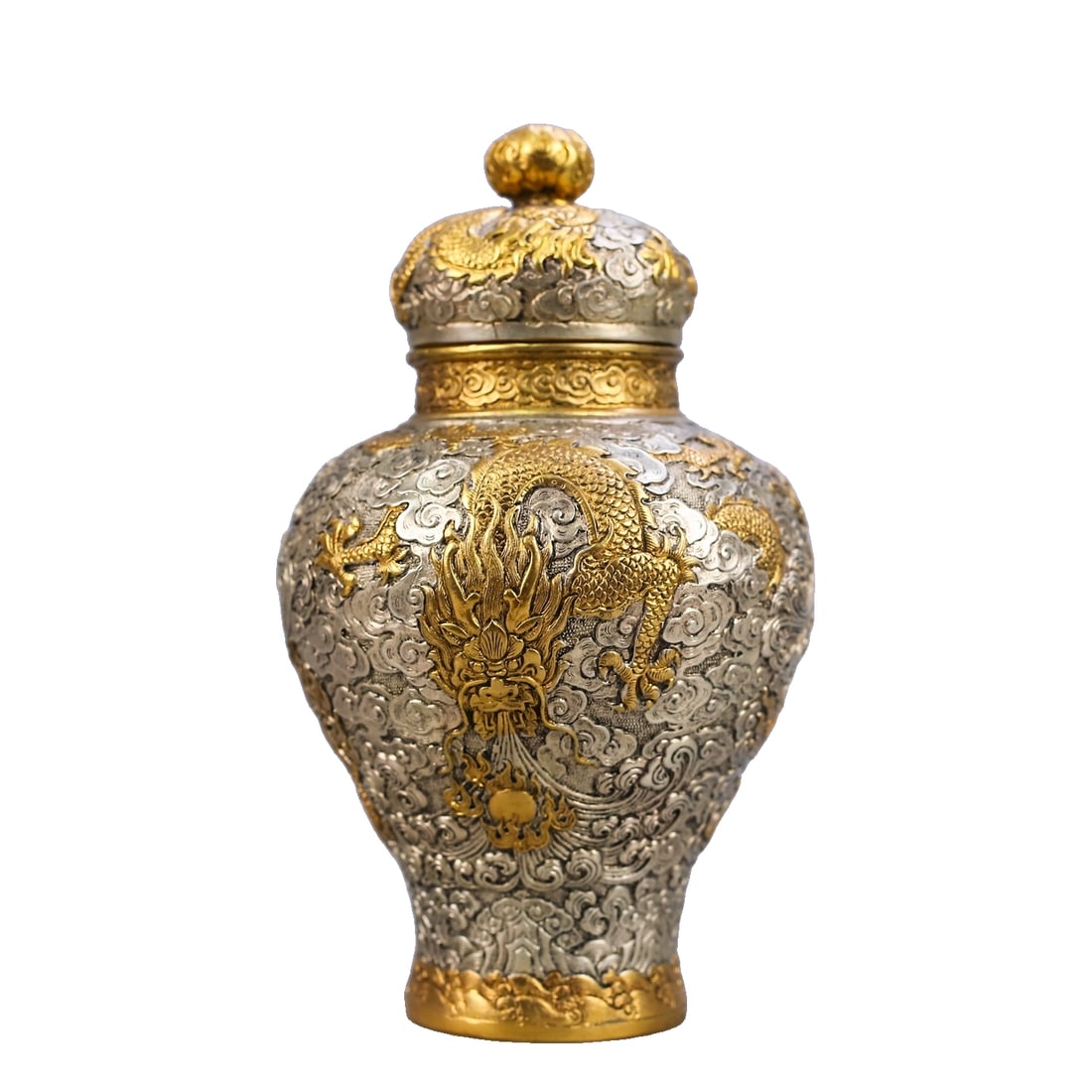 Embossed General Jar: Embossed General JarExquisite craftsmanship, regular shape.Measuring 17cm in height, 10cm in width, and weighing 585 grams.