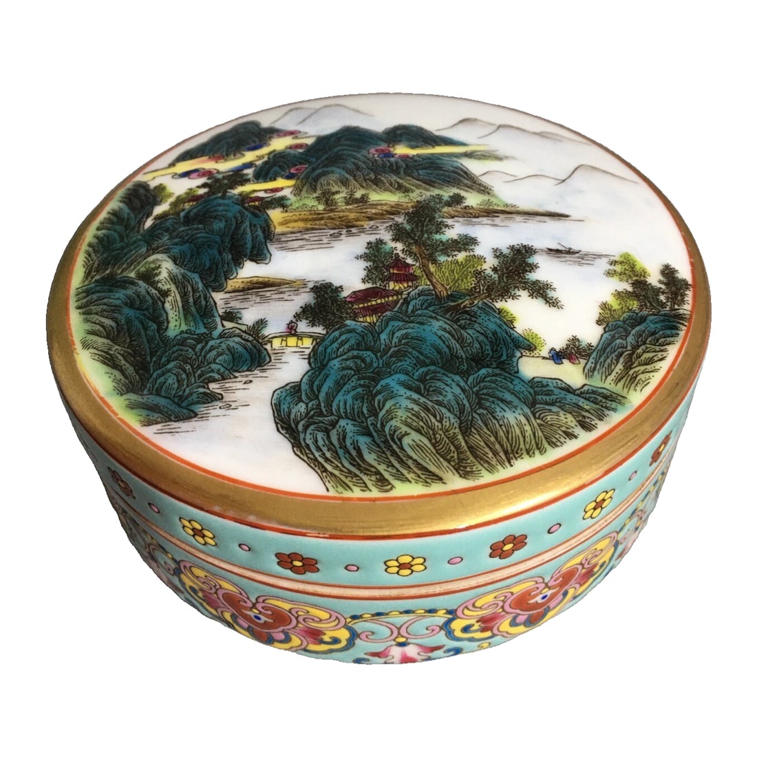 Qianlong cloisonnE enamel and gilt decorated lidded box (1 of 10)