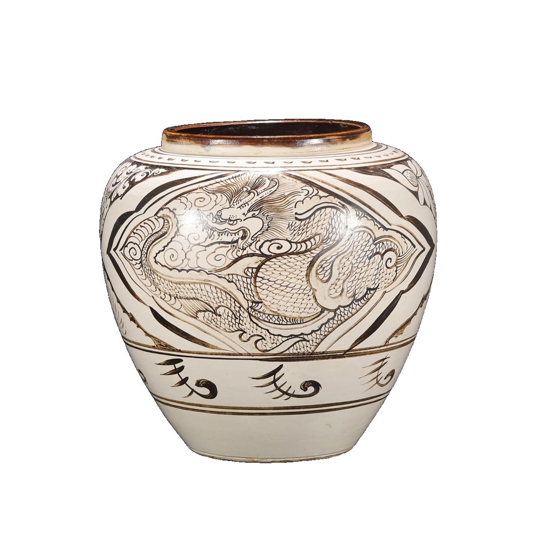 Northern Song Dynasty, Cizhou kiln black and white glazed large jar (1 of 10)