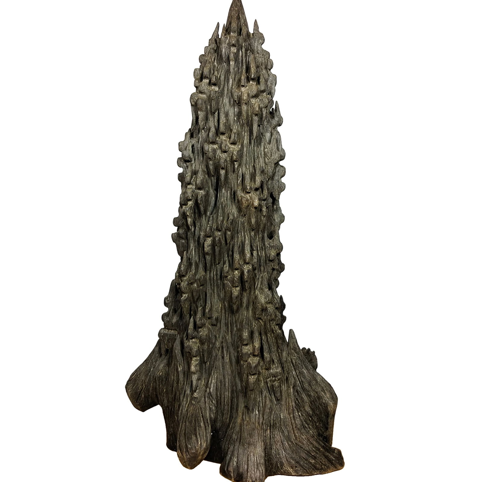 Agarwood Mountain Ornament: Qinan agarwood mountain-shaped ornament, with a good fragrance and high oil content. Well-preserved, a precious collectible. 102x48 centimeters in size, weighing 26.5 catties.