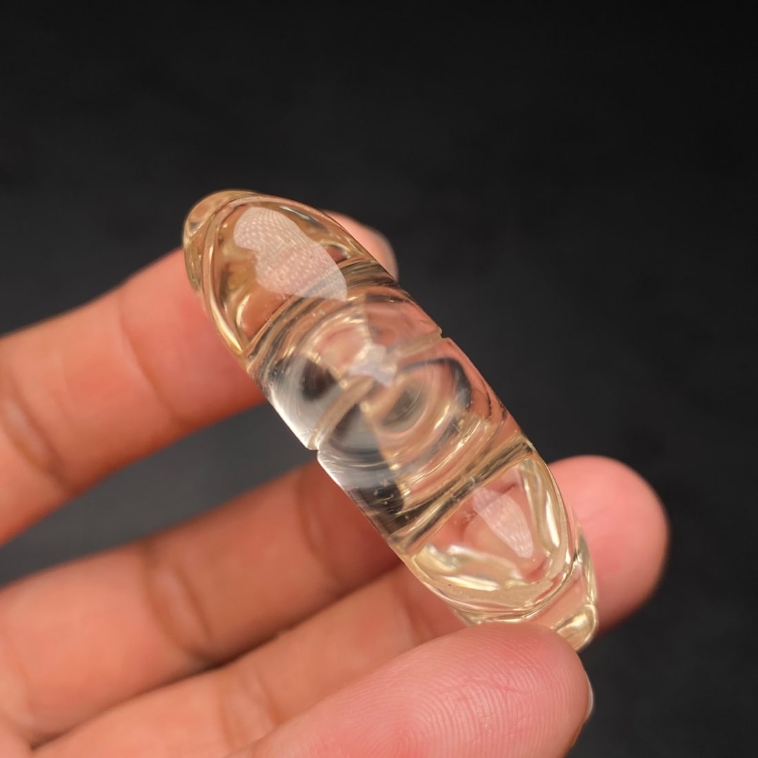 Old crystal ring - 10